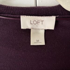 LOFT Deep Purple Knit Top